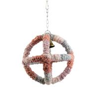 Vdaxvme Plush Bird Standing Perch Toy Bird Cage Chewing Toy Swing Rings for Small Birds Birdcage Accessories Supply