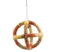 Vdaxvme Plush Bird Standing Perch Toy Bird Cage Chewing Toy Swing Rings for Small Birds Birdcage Accessories Supply