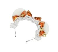 [Vdaxvme] Plush Ear Headband Cartoon Birthday Headwear Comfortable Headband Soft Comfortable Headband for Women and Kids