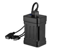 Vdaxvme Portable 18650 Battery Chamber, 8V Power Source, 21700 Memory with USB Interfaces for Outdoor Bicycle Lighting, Support for Outdoor Riding
