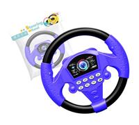 Vdaxvme Pretend Driving Toy Steering Dashboard Lighted Buttons Grip-Friendly Design Tabletop Entertainment Preschool Roleplay Ages 3+