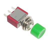 Vdaxvme PS102 3-Pin 6-Pin Automatic Reset Small Push Switch 5A120VAC 2A250VAC ABS Metal Construction Toggle Car Reset Push Button ABS Metal