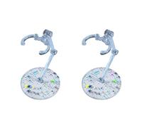 Vdaxvme Quick Assembly Model Figure Display Stand Figurine Exhibiting Base for Anime Figure Doll and Miniature Statues 2Pack Model Holder