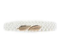 Vdaxvme Refined Beaded Waist Belt Trendy Adjustable Beads with Sparkly Rhinestones for Daily Outfits Date Metal, one size, As described, As described