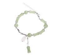 Vdaxvme Resin Bamboo Bracelet, Simulated Bamboo Bracelet, Adjustable Length, Wrist Chain, Delicate Pearl Bracelet, Resin Material, Stylish Bracelet for Various Occasions, one size, As described