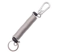 Vdaxvme Retractable Elastic Keychains, Bouncy, Stretchy, Stretchable Spirals, Keychain, Reel, Carabiner Hook