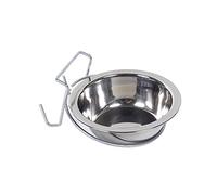 Vdaxvme Rust-resistant, durable stainless steel cup with wire hanger, pet supplies, hanging bowl, feeding station, hanging bowls for