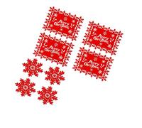 Vdaxvme Set of 12 Christmas Felt Table Mats for Holiday Dining Kitchen Food Bowl Mats for Home