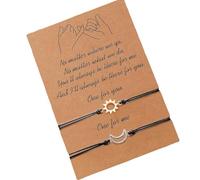 Vdaxvme Set of 2 Elegant Moon and Sun Bracelets for Couples Made of High Quality Materials that Provide Comfort and Style for Valentine's Day Jewelry, one size, As described
