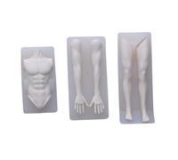 Vdaxvme Silicone Male Body for Miniature Figure Sculpture Super Light Clay Tool Sculpting