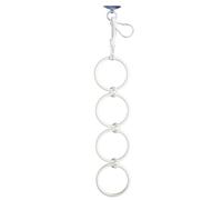 Vdaxvme Snake Climbing Rings with Detachable Hoops, White FOUR CIRCLES | Reptiles Exercise Chain for Vertical and Horizontal Bridge Play Safe and Easy to Clean Pet Supplies