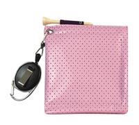 Vdaxvme Square Golf Ball Cleaning Cloth with Retractable Keychain Buckle, Club Head Cleaner, Wipe, Durable, Portable, Clean Towel with Retractable Keychain