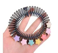 Vdaxvme Stretchy Full Circles Comb Plastic Circular Hair Comb Stretchy Headband Holder for Women Girls Comb Hair Clips