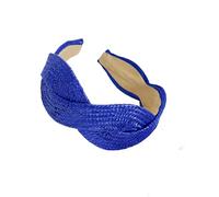 Vdaxvme Stylish Wide Brimmed Straw Headband Soft Braided Hair Accessory Neutral Colors Suitable For Parties Beach Weddings Solid Tone Headwear