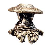 [Vdaxvme] Swordsman Skull Metal Beads Creative Paracord Project and Fashionable Jewelry Large Hole Charms Sword Collectible Paracord Brass Beads