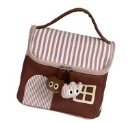 Vdaxvme Toiletry Bag Large Capacity Make Up Beautiful House Cosmetic Hand Make Up Skin Care Storage Wash Cosmetic Large Capacity Toiletries, Hazelnut Brown