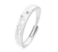 [Vdaxvme] Trendy Couples Rings Polished Ring Fashion Multiphantion Finger Jewelry Opening Ring for Individuals