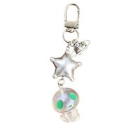 Vdaxvme Trendy Small Planet Alien Doll Keyring Glow in Dark Phone Charm Strap Keychain Pendant Cute Fun Present for Girls Novelty Organsier, One Size, as described, as described