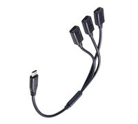 Vdaxvme Type C Male to 3 Type Female Splitter for 5V3A Fast Charging and Data Transfer Phones Laptops Simultaneously USB Adapter