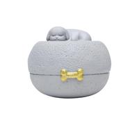 Vdaxvme Urn for Pet Cremation Made of Resin Dogs and Cats Memory Box The Loss of Keepsake Fur Teeth Ash Preservation Urn