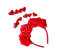 Vdaxvme Valentines Headband for Woman with Heart Flower Delicate Headbands Anti-Slip Headbands Sweet Hairbands Prom Supplies
