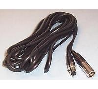 VDC - 3 Pin Mini XLR Female to Mini XLR Male Lead, 5m Black