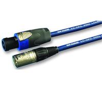 Vdc - 4 Pin Speakon To 3 Pin Xlr Male To Male Lead, 1M Blue