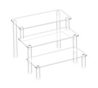 VDCVADKYE Acrylic Riser Shelf, Acrylic Display Stand 20x8cm & 30x8cm 1-4 Tier(20x8cm 1 Layer Rack)