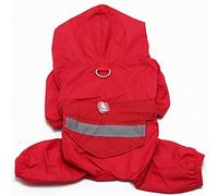 VDCVADKYE Dog Raincoat,Pet Rain Coat, Dog Raincoat Waterproof Puppy Pet Dog Rain Coat Hooded Reflective Raining Coat Pet Dog Costumes Camouflage Clothes(Red,XX Large)