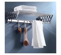 VDCVADKYE Extendable Drying Rack, 40-100cm Folding Bathroom Towel Bar,Wall Mounted Drying Rack, 304 Stainless Steel Retractable Clothes Horse(70cm/27.6inch)