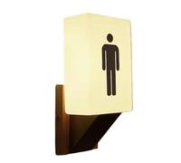 Light Up Toilet Sign, Men and Women Toilet Sign with Light, Acrylic Bathroom Door Sign, Wall Mount(B)