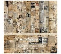 VDCVADKYE Scrapbooking Paper Pad,patterned craft paper, 6"x6", 24 Sheets Old-looking Single-sided Prints Nostalgia Pattern Paper, 160gsm Cardmaking Photo Album Background