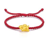 VDCVADKYE Wristband accessories, bracelets, Adjustable Handmade Braided Bracelet Gold Rabbit Charm 2023 Chinese Zodiac Feng Shui Black Gold(B)