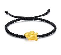 VDCVADKYE Wristband accessories, bracelets, Adjustable Handmade Braided Bracelet Gold Rabbit Charm 2023 Chinese Zodiac Feng Shui Black Gold(Black Gold)