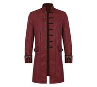 VDDTAGAM Magician Costume Adult Priest Halloween Costumes for Men The Joker Costume Adult Victorian Vampire Costume Renaissance Costume Men Halloween Costume for Men Trench Coat Men Co(Wine,XL)