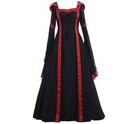 VDDTAGAM Plus Size Renaissance Dress Halloween Customs for Women Hollowing Costumes for Woman Womens Fairy Costume White Renaissance Dress Womens Fairy Costume Black Renaissance Dress (Black,3XL)