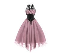 VDDTAGAM Women Costumes for Halloween Hollowing Costumes Black Halloween Dress Halloween Plus Size Witch Costume for Women Womens Vampire Costume Dia De Los Muertos Costume Woman Fairy(Pink,XL)