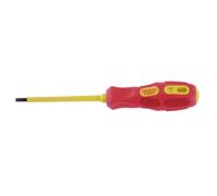 VDE Approved Fully Insulated Plain Slot Screwdriver, 4.0 x 100mm (Display Packed)