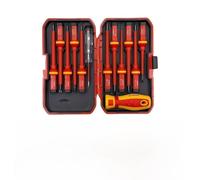 VDE-Certified 1000V Insulated Electrician Screwdriver Set - 13-Piece Chrome Vanadium Steel Kit with Replaceable Handle, TORX/Phillips/Pozidriv/Slotted, for Professional & DIY Electrical Work