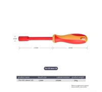 VDE Certified Insulated Socket Wrench Set - 1000V High-Voltage Safety Tool for Electricians, TPE-Insulated Handle with 4 mm to 14 mm Hex Sizes (6-Piece), UK Standard(12MM)