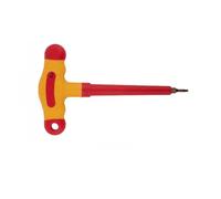 VDE Certified Insulated T-Handle Hex Wrench Set 1000V High Voltage Resistant TPE Grip Professional Electrician Tool -T40(T15)