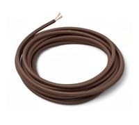 VDE Fabric Cable 5m Round 2-Core 0.75mm² Wire - Dark Brown | VDE certified, 2x0.75mm² pure copper core with PVC insulation & premium fabric cover. Safe, flexible, 5m for DIY lighting.