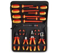 VonHaus Electrician Screwdriver and Pliers Tool Set - Insulated Screwdriver Set for Safe Electrical Work - 1000V VDE Tested - Includes Voltage Tester, Wire Stripper, Tape - Electricians Tools