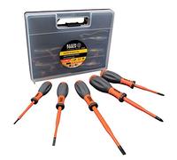 VDE Insulated Screwdriver Set, 5-Piece with Ergonomic Handles, VDE Approved, Klein Tools 32268INS, Orange