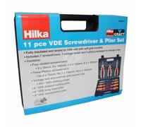 Hilka 34688011 VDE Screwdriver and Plier Set - Red/Yellow (11-Piece)