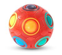 Vdealen Magic Rainbow Puzzle Ball- Fidget Ball 3D Puzzle Game Brain Teaser Toy for Boys- Birthday Party Easter Christmas Stocking Fillers Gift Toy for Kids Teens Adults