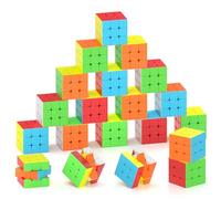 Vdealen Speed Cube Set, Magic Cube Pack of 3x3x3 Stickless Puzzle Cube, Birthday Party Christmas Stocking Fillers Gift for Kids Teens Adults(20 Pack)
