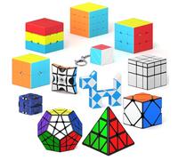 Vdealen Speed Cube Set, Magic Cube Set of 2x2 3x3 4x4 Pyraminx Megaminx Mirror Skewb Snake Infinity Puzzle Cube Game, Christmas Birthday Party Gifts for Kids Teens Adults (12 Pack)