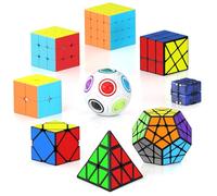Vdealen Speed Cube Set, Magic Cube Set of 2x2 3x3 4x4 Pyraminx Megaminx Skewb Infinity Cube Game, Christmas Birthday Party Gifts for Kids Teens Adults (9 Pack)