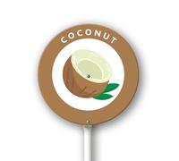Vdenvileye Aluminum Coconut Signs Yard Sign with Stake for Garden Fruits Garden Label Stakes Plant Markers for Outdoor Plants Waterproof 9.2x9.2 inch
